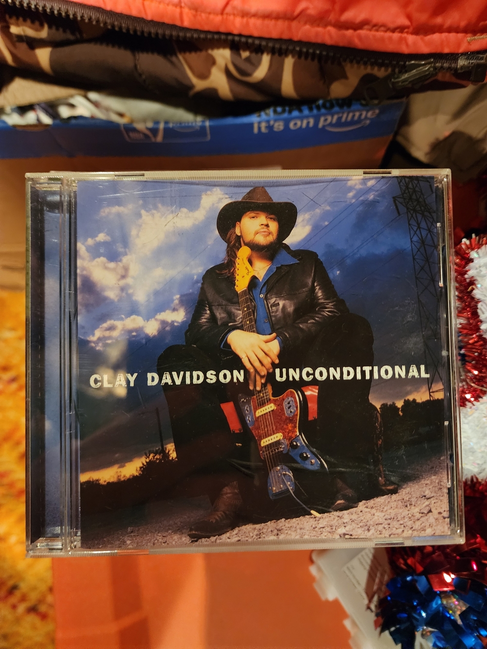 Clay Davidson "Unconditional" CD - Blue Cover with Black Leather Jacket